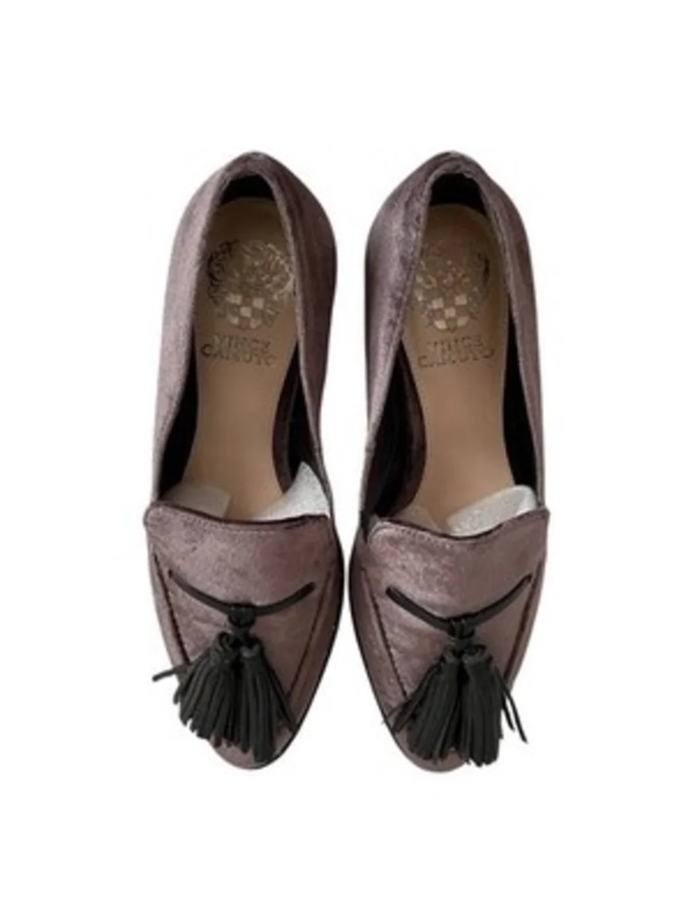Vince Camuto Geralin Velvet Tassel Loafers Women's 6/36 Grayish Purple NIB